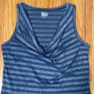 Converse Blue & Silver Striped Cowl tank